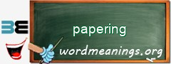 WordMeaning blackboard for papering